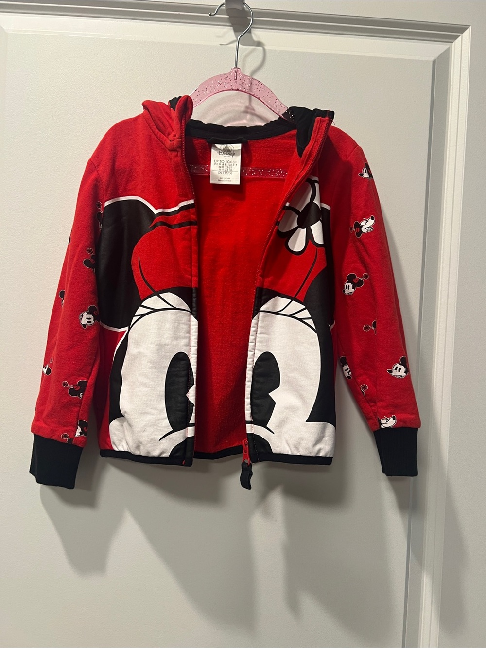 Disney, Red & Black Character Zip Hoodie 100% cotton - Picture 8 of 8